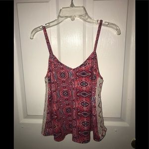 Patterned Boho Cropped Tank